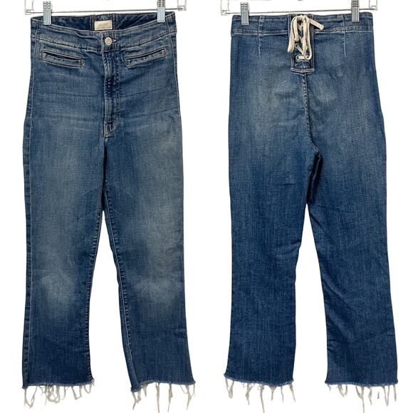 MOTHER Denim - Mother Laced Hustler Ankle Jeans One Smart Cookie Wash‎ Boho Coastal Cowgirl 26